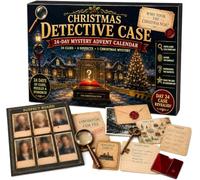 Calendrier de l'Avent mystère Aventure, puzzle de 24 jours, cadeau de salle | Le calendrier immersif de puzzle pour la maison apporte un plaisir captivant axé sur l'histoire pour les fêtes en famille