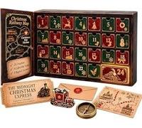 Calendrier de l'Avent mystère Noël sur 24 jours, ensemble d'ornements | For les collectionneurs, entraînez des thèmes immersifs, une nouvelle découverte chaque jour d'une(A)