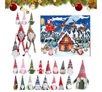 Calendrier de l'Avent Nain de Noël 2025 | 24 Figurines de Lutins de Noël | Décoration Fête pour Bureau École Chambre Bureau Dortoir | Maison Anniversaire Action de Grâce