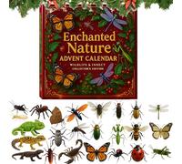 Calendrier de l'Avent Nature's Trick 2025, Compte à rebours des fêtes avec 24 surprises effrayantes, Décoration à suspendre pour sapin de Noël, Cadeaux pour farceurs ou amoureux des insectes