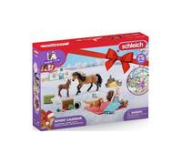 Calendrier de l'avent Noel equestre Chevaux pour schleich Horse Club Equitation - Figurines Animaux et Accessoires - Set Jouets et Carte Tigre