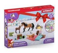Calendrier de l'avent noel 2023 equestre chevaux pour schleich horse club equitation - figurines animaux et accessoires - set jouets et carte tigre