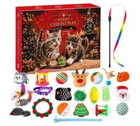 Calendrier De L'Avent Noël 2026 Ensemble De Interactif Festif Pour Exercice | Calendrier De L'Avent Avec Interactifs Variés Destinés Au Chat Pour Chaton En Vacances Au Jardin Et Sur La Pelo