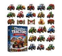 Calendrier de l'Avent Noël 2026 Vie à la Ferme Tracteurs 2D En Acrylique | Calendrier De L'Avent 24 Jours Noël Pour Les Amoureux De La Campagne, Maison, Appartement, Ferme, Salon, Chambre
