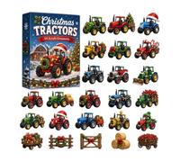 Calendrier de l'Avent Noël 2026 Vie à la Ferme Tracteurs 2D En Acrylique | Calendrier De L'Avent 24 Jours Noël Pour Les Amoureux De La Campagne, Maison, Appartement, Ferme, Salon, Chambre