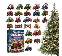 Calendrier de l'Avent Noël 2026 Vie à la ferme Tracteurs 2D En Acrylique | Calendrier De L'Avent 24 Jours Noël Pour Les Amoureux De La Campagne, Maison, Appartement, Ferme, Salon, Chambre