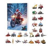 Calendrier de l'Avent Noël,24 Jours Décorations de Sapin Advent - Décoration Véhicule Acrylique 2D pour Événement Sac à Dos Maison Fête