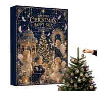 Calendrier de l'Avent Noël 24 Jours Scène Enneigée Déco Acrylique 2D | Calendrier de Compte à Rebours de Noël pour Maison, Sapin, Fenêtre, Mur, Cheminée, Rétroviseur, Guirlande, Fête