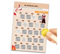 Calendrier de l'avent Noël à gratter, édition couple HOT, gages et défis coquins, activités, moments à partager, idée cadeau amoureux