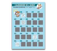 Calendrier de l'avent Noël à gratter enfant, garçon, pensées positives, messages bienveillants, pour gagner en confiance en soi