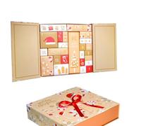 Calendrier De L'avent Noël à Remplir Diy, Boite Pour Calendrier De L'avent Vide De Noël, Boîte à Bonbons Vide (Jaune doré)