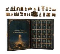 Calendrier de l'Avent Noël avec compte à rebours Souvenir Mini 3D Jésus 24 | Figurines de Bethléem 2026 Calendrier de l'Avent de Noël Pour collectionneurs, maman et