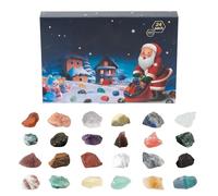 Calendrier de l'Avent Noël | Calendrier de l'Avent Cristaux,Collection Minéraux Pierre Gemme 24 Jours pour Adultes Fête Décoration Maison Saison Festive