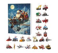 Calendrier de l'Avent Noël | Compte à Rebours 24 Jours avec Ornements Sapin,Décoration Véhicule Acrylique 2D pour Événement Sac à Dos Maison Fête