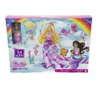 Calendrier de l'avent noel : poupee mannequin animaux tenues accessoires - barbie princesse fee sirene - set dreamtopia et carte