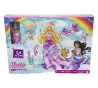 Calendrier de l'avent Noel : Poupee Mannequin, Animaux, Tenues, Accessoires - pour Barbie Princesse, fee, Sirene - Set dreamtopia et 1 Carte