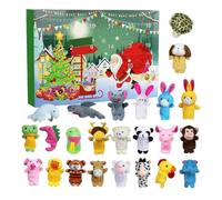 Calendrier de l'Avent Noël pour Compte à rebours de 24 jours avec de | Marionnettes à Doigts pour Garçons et Filles Spectacle École Contes