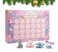 Calendrier de l'Avent océans de Noël, ornement acrylique 2D, compte à | Compte à rebours de Noël 24 jours pour porte, fenêtre, arbre, mur, cheminée, porche