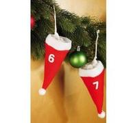 Calendrier de L'Avent original avec 24 mini bonnets Multicolore G