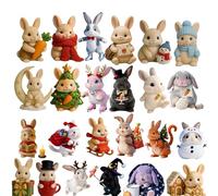 Calendrier de l'Avent,Ornement en Acrylique 2D | Ornement De Lapin Pour 24 Jours,Pour Célébration Des Fêtes D Hiver Affichage Saisonnier Sur Fenêtre