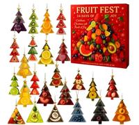 Calendrier De L'Avent | Ornement Fruits en Acrylique 2D,Calendrier De 24 Jours Pour Les Fêtes | Pour Occasions Saisonnières Adolescents Adultes Halloween Thanksgiving Pâques