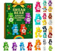 Calendrier de l'Avent Ours Jurant 2025, Calendrier de l'Avent Adulte 24 Jours, Compte à rebours de Noël 24 Jours, avec 24 Oursons Insolents, Plein d'humour et d'audace (1 pcs)