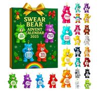 Calendrier de l'Avent Ours Jurons 2025 un compte à rebours amusant pour Noël pour adultes,avec 24 oursons espiègles,pleins de plaisanteries et de paroles crues,d'humour festif,de personnalité