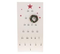Calendrier de l'Avent Pancarte - H. 51 cm - Blanc