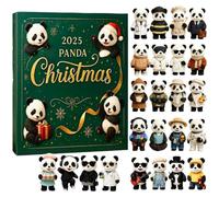 Calendrier de l'Avent Panda - Compte à rebours 24 jours - En acrylique plat - Décoration de compte à rebours de Noël - Motif panda mignon avec jours numérotés - Idéal pour les adolescents et
