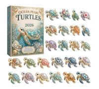 Calendrier de l'Avent Pearl Turtle pour Noël Décoration Intérieure Plate | Calendrier de l'Avent pour Pour Fête Anniversaire Maison Chambre Porte Fenêtre Sapin École