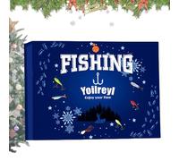 Calendrier de l'Avent Pêche 2024,Calendrier de l'Avent Pêche,Calendrier de l’Avent en hameçon de Noël | Calendrier de l'Avent de Noël 2024, ensemble de leurres de pêche pour hommes adultes, adolescent