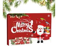 Calendrier de l'Avent Pêche 24 Jours | Compte à Rebours Noël 24 Jours Leurres de Pêche,Leurres pour Eau Salée et Eau Douce Hommes Père Grand-Père | Ami Pêcheurs Passionnés