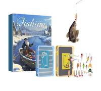 Calendrier de l'Avent Pêche Noël - Compte à Rebours 24 Jours pour Kit Pêche Leurres,Kit Appâts pour Lui Adulte Papa Garçon Homme Adolescent Père
