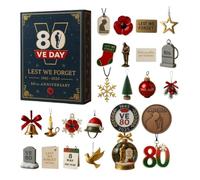 Calendrier de l'Avent Pendentif En Acrylique 2D Pour L'Avent Ornement | Compte À Rebours De Noël, 24 Surprises