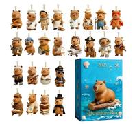 Calendrier de l'Avent | Pendentifs en acrylique mignons 2D, compte à rebours de Noël 24 jours - pour rétroviseur de voiture, salle de classe, rembourrage de chaussette, arbre du jardin célébration