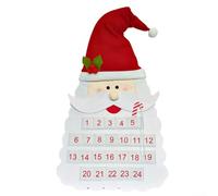 Calendrier de l'Avent Père Noël 3D en feutre à suspendre, compte à rebours réutilisable pour enfants, décorations de Noël, calendrier de l'Avent (A)