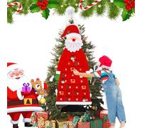 Calendrier de l'avent Père Noël en feutre, calendrier de l'avent pour combler les enfants, calendrier de l'avent Père Noël, calendrier de l'avent avec poches compte à rebours 24 jours
