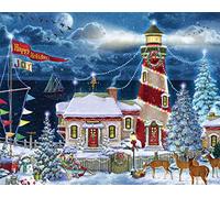 Calendrier de l'Avent Phare de Noël (compte à rebours jusqu'à Noël) par Vermont Christmas Company avec poème « Twas the Night Before Christmas »