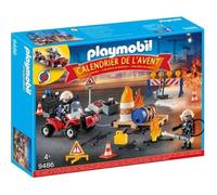 Calendrier de l'Avent PLAYMOBIL - Pompiers incendie chantier - Modèle 9486 - Mixte