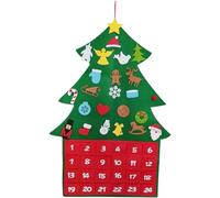 Calendrier de l'Avent Poches Calendrier de l'Avent tissu non tissé avec ornements dessins animés en feutre Christmas réutilisables pour les cadeaux pour enfants Porte murale Style décoration