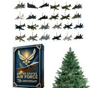 Calendrier de l'Avent pour avions - Coffret cadeau avec compte à rebours de 24 jours, modèles de mini avions de chasse | Collection de compte à rebours d'avions militaires, cadeau surprise sur le thèm