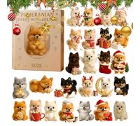 Calendrier de l'Avent pour chien - Acrylique 28 x 16 cm | Décoration pour chien | Pendentif à breloques | Calendrier de compte à rebours festif avec breloque mignonne sur le thème des chiens pour