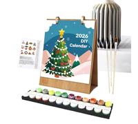 Calendrier de l'Avent pour compter les jours, calendrier de peinture pour bureau de l'année prochaine | Matériaux artistiques pour travaux manuels et décoration pour enfants, jeunes enseignants et