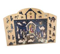 Calendrier de l'Avent pour crèche de Noël 2024 - Puzzle - Calendrier de l'Avent 2024 - Calendrier de l'Avent 24 jours - Calendrier de compte à rebours pour histoires de Noël