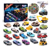 Calendrier de l'Avent pour enfants - 24 pièces - En alliage - Compte à rebours - 24 jours - Cadeaux pour garçons et filles de 3, 4, 5, 6, 7, 8, 9, 10, 11, 12 ans