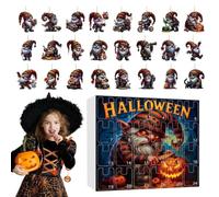 Calendrier De L'Avent Pour Halloween Ornements Gnome En Acrylique 2D | Calendrier De L'Avent Avec 24 Figurines Gnome À Collectionner Décoration Dortoir Vacances Fêtes Thanksgi H