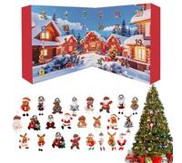 Calendrier de l'Avent pour la décoration de sapin de Noël, 24 jours de l'Avent 2025, décoration en peluche douce, pour arbre de Noël, mur, entrée, fenêtre, cheminée, salon, fête de Noël, famille