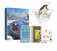 Calendrier de l'Avent pour la Pêche, Calendrier de Compte à Rebours de Noël 24 Jours avec Leurres de Pêche, Kit de Leurres de Festif pour Garçons Adolescents Adultes Hommes Pêcheurs