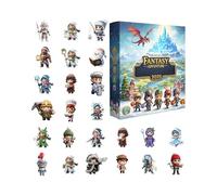 Calendrier de l'Avent pour la période de Noël - Figurines 2D en acrylique - 24 figurines de compte à rebours - Pour filles, adolescents, étudiants, amis, poignées de porte, maison, fête, décoration