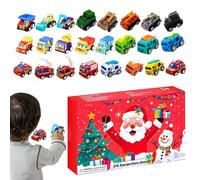 Calendrier de l'Avent pour Noël 2025,24 Véhicules de Chantier Calendrier Avent 2025 | Jouet Éducatif pour Fête École Garçons Filles Anniversaire Maison Maternelle
